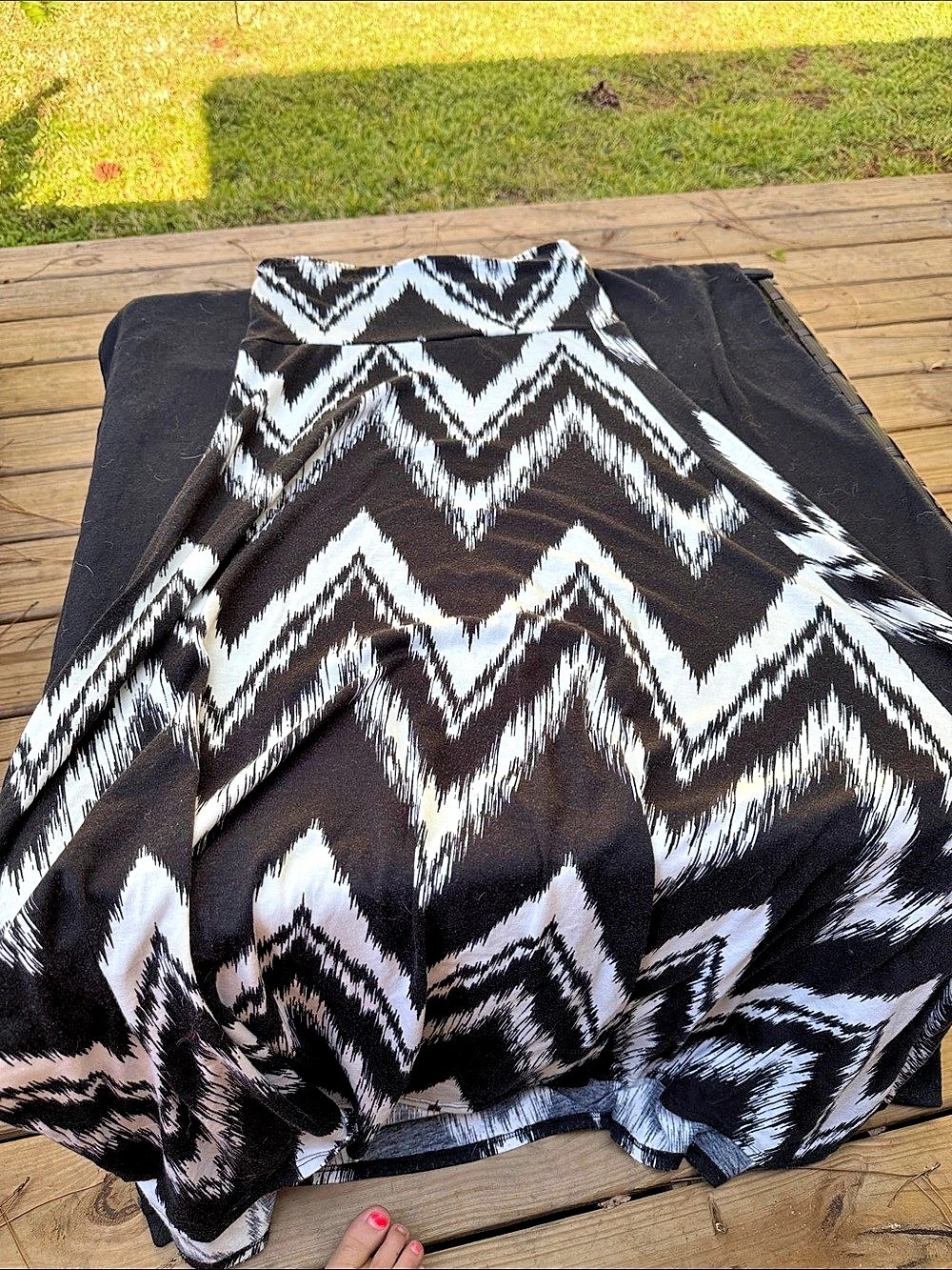 LuLaRoe Black & White Geometric Maxi Dress Size XS